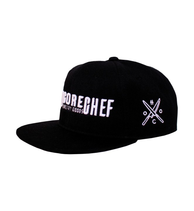 Regulowany Snapback Unisex czarny - idealna czapka gastronomiczna na prezent