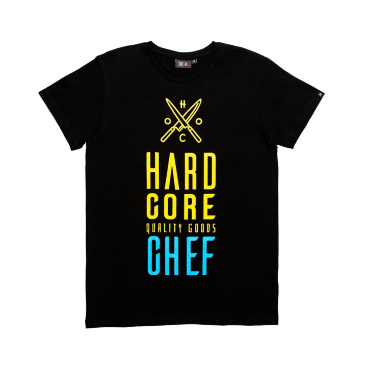 T-SHIRT HARDCORECHEF BLACK FRONT